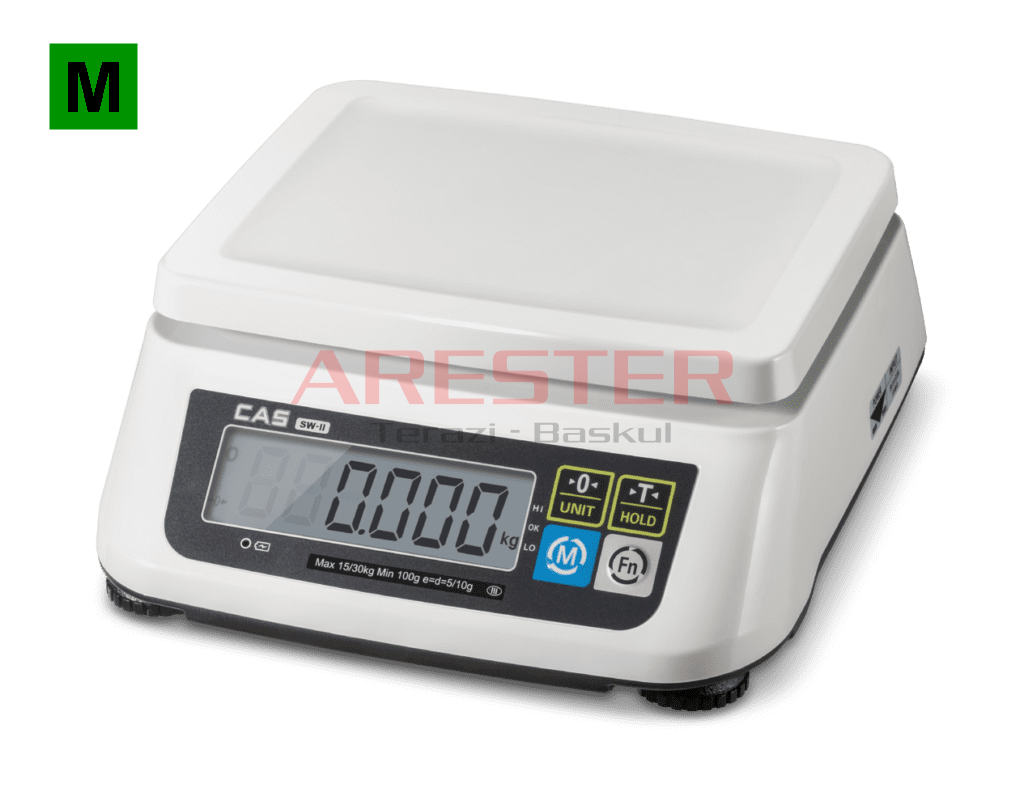 SW-II Tartım Terazisi | Çift Gösterge | Ticari Onaylı | 6-15-30 kg