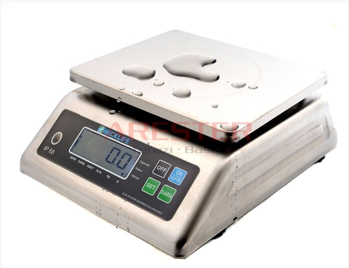 NECK AGT-S2 - 30 Kg / 1 Gr Hassas Tartım IP68 Suya Dayanıklı Paslanmaz Terazi