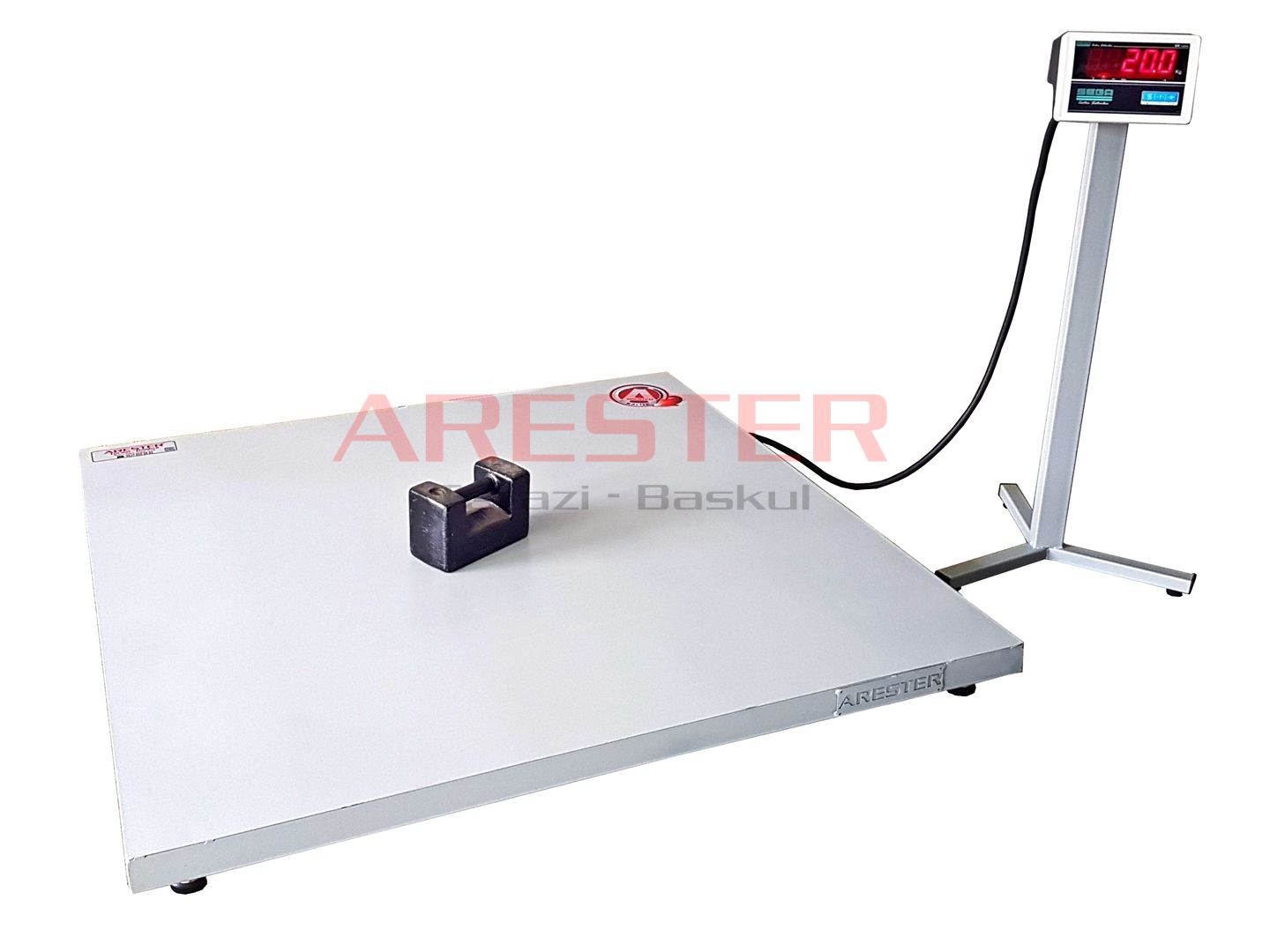 EKO 4L-P GK-LEDXL 100x100 cm 2000 Kg Düz Platform Baskül – Ekonomik Sanayi Kantarı