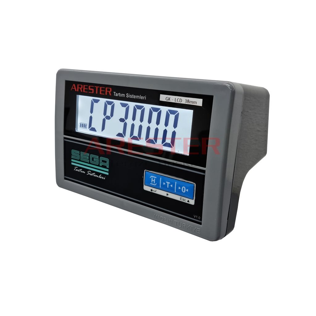 GK-LCD 38mm Endüstriyel Tartım İndikatörü – Büyük LCD Ekran, Yerli Üretim