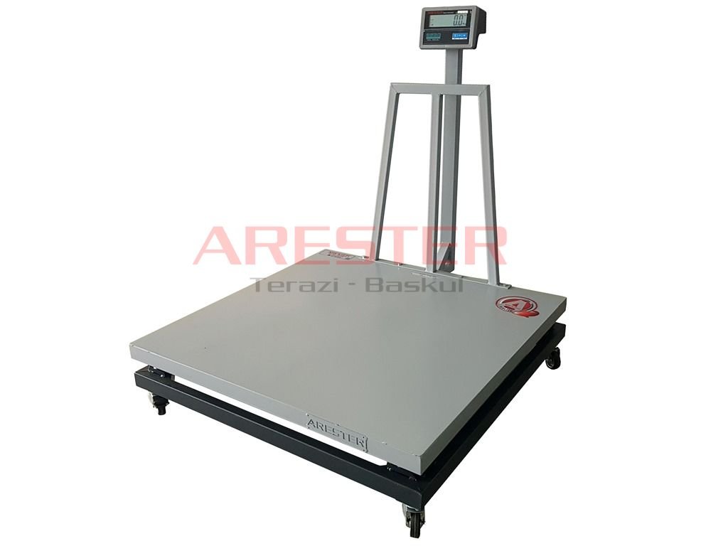 EKO 4L-T 100x100 cm 2000 Kg Tekerlekli Platform Baskül – Ekonomik Sanayi Kantarı