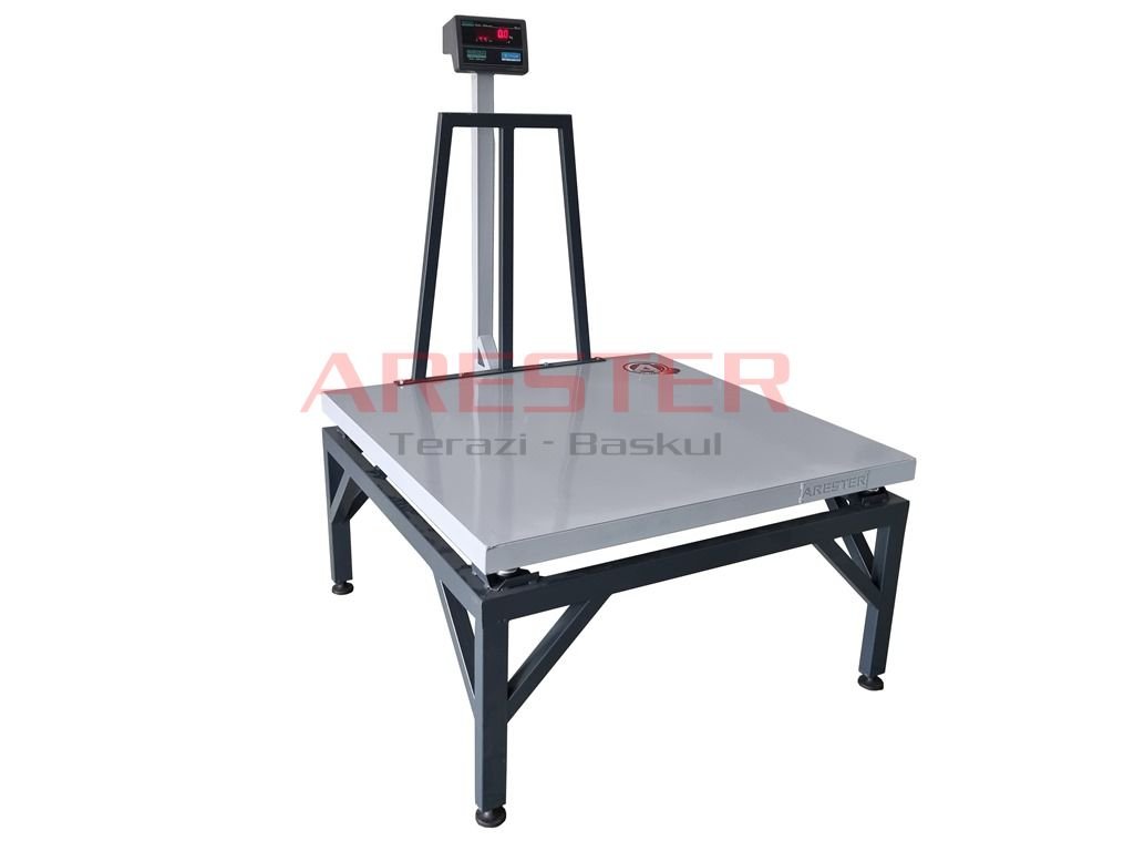 EKO 4L-S-S 120x120 cm 2000 Kg Sehpalı - Yüksek Ayaklı Platform Baskül – Ekonomik Sanayi Kantarı