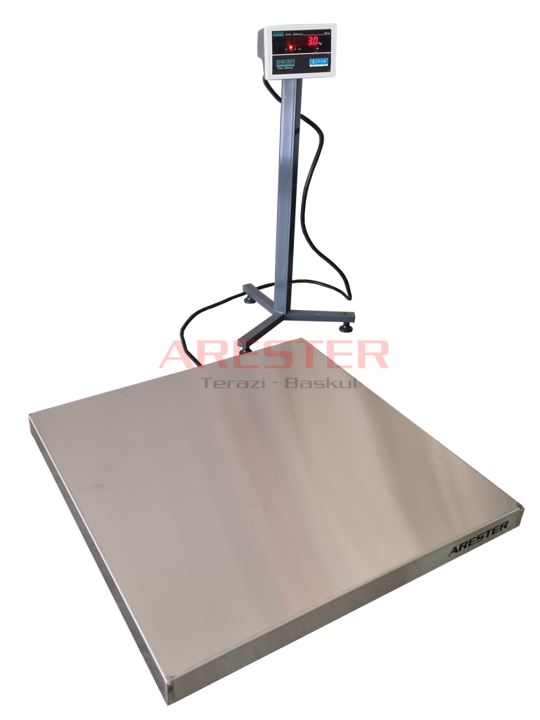 4L-P Paslanmaz Platform Baskül | 100x100 cm 2000 Kg – 304 Kalite Krom