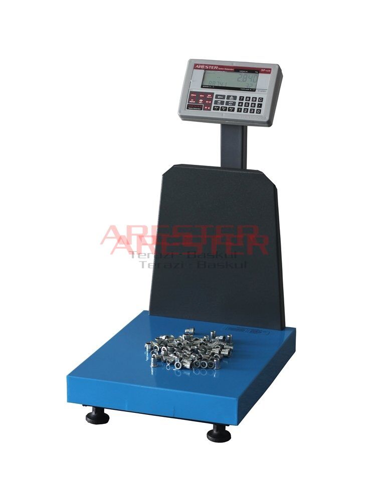 SF-LCD 40x50 150 Kg Adet Parça Sayım Baskülü – Yerli Üretim Endüstriyel Tartım