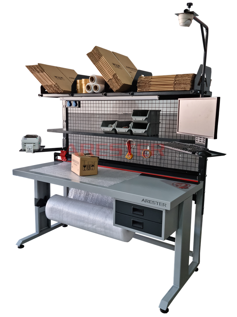 FLOW 180 Type D – Kesicili, Raflı ve Full Donanımlı Paketleme İstasyonu