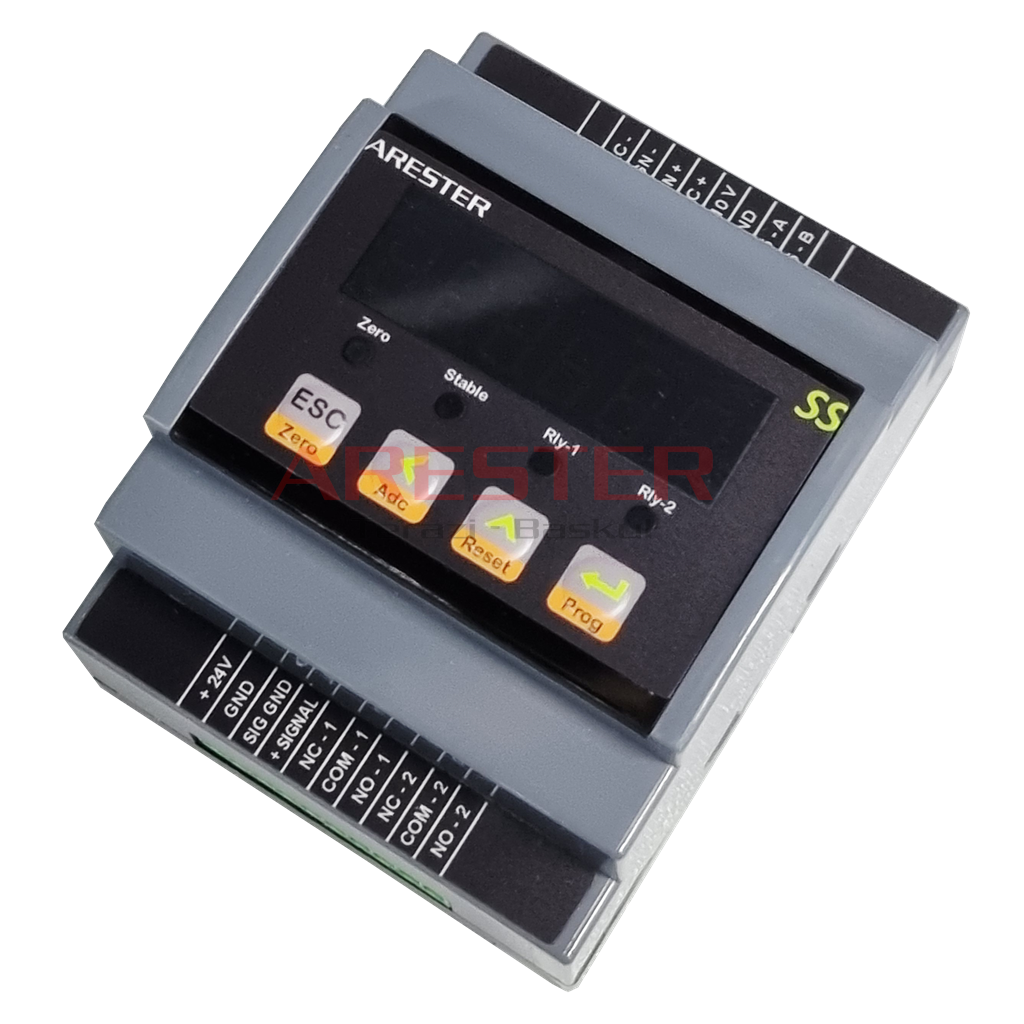 SS Loadcell Transmitter – Ray Tipi Modbus RTU Tartım Modülü - 0-10V Analog