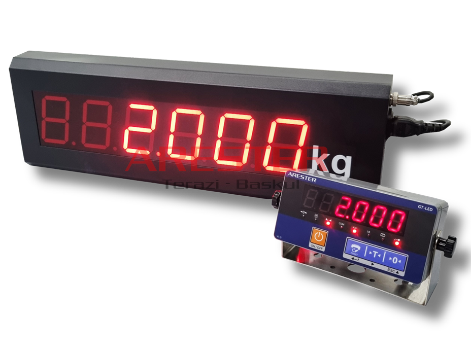 ARESTER GT-LED Ek Göstergeli Tartım İndikatörü Seti (75mm Ekran)