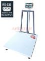 GK Seri LCD 70x80 cm 600 Kg - 100 Gr Elektronik Baskül RS232 - Serial Port Terazi Bilgisayar Bağlantısı