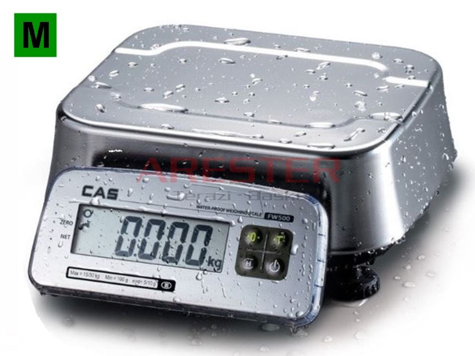 CAS FW500C IP69 Suya Dayanıklı Paslanmaz Terazi | Ticari Onaylı